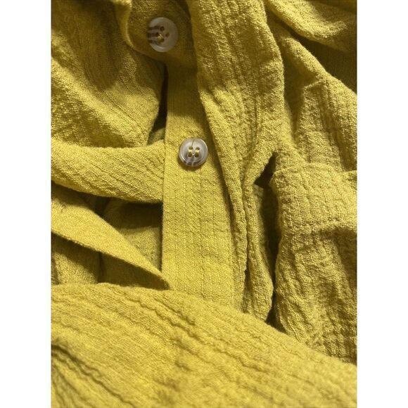 Melloday Gauze Popover Tunic Top Womens Small Long Sleeve‎ Buttons Pocket - Picture 4 of 6